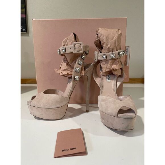 Miu Miu Platform Sandals Size 39 - Picture 4 of 14